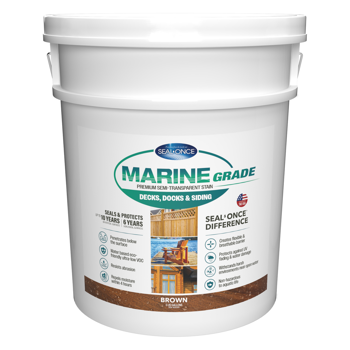 MARINE GRADE Premium Semi-Transparent Wood Stain
