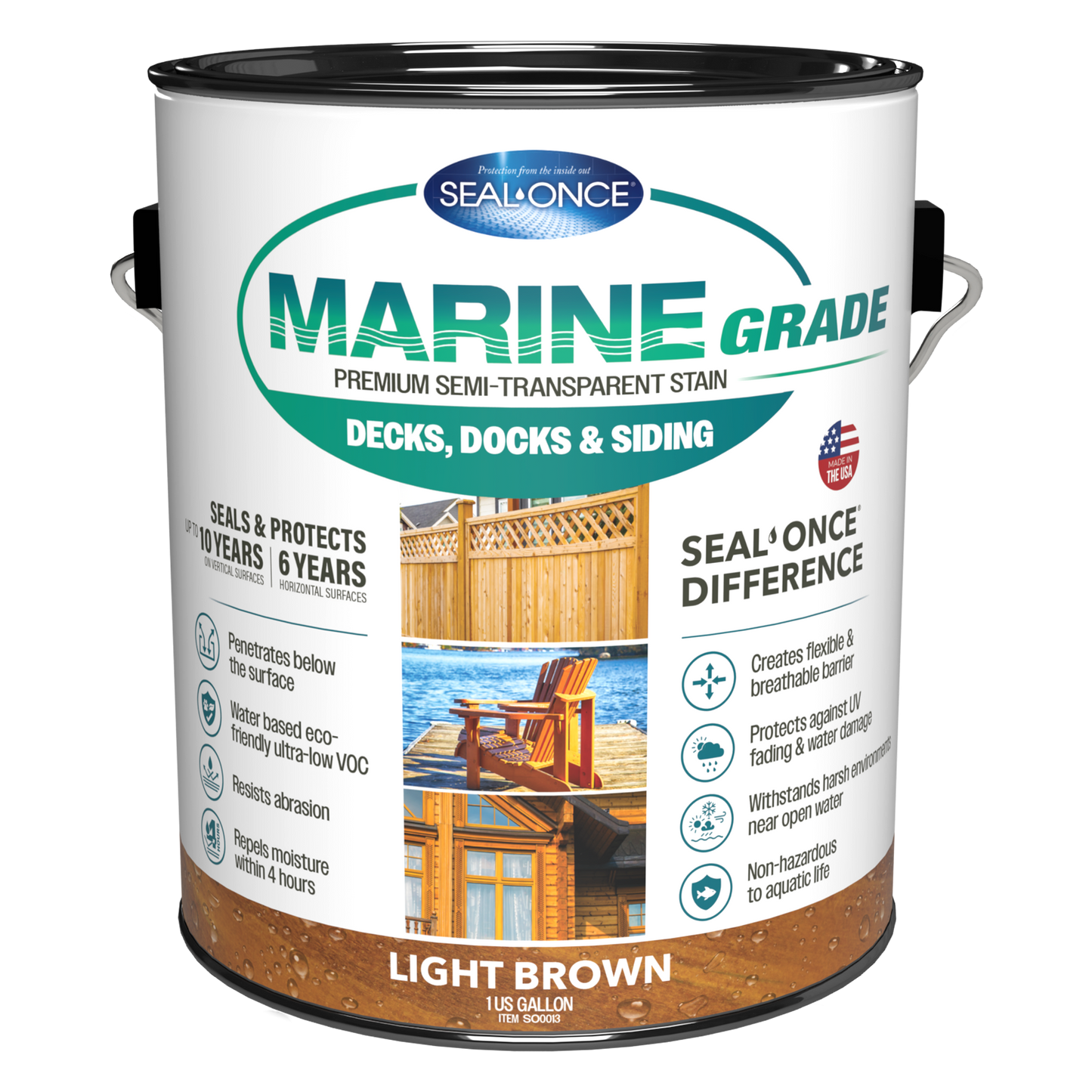 MARINE GRADE Premium Semi-Transparent Wood Stain