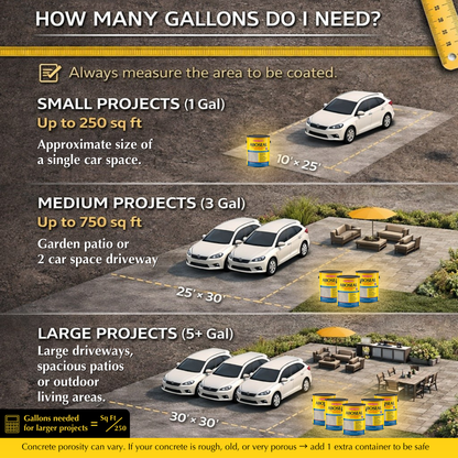 ABOSEAL Exterior Concrete Waterproofer and Protector, Clear Finish