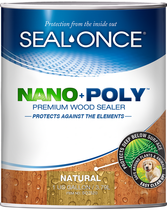 NANO+POLY Premium Wood Sealer In Clear and Ready Mixed Colors