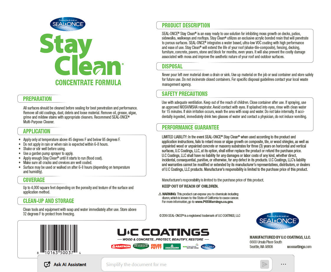 Stay Clean 5-Gallon Concentrate