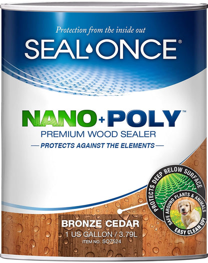 NANO+POLY Premium Wood Sealer In Clear and Ready Mixed Colors