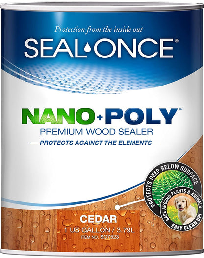 NANO+POLY Premium Wood Sealer In Clear and Ready Mixed Colors