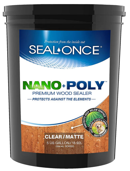 NANO+POLY Premium Wood Sealer In Clear and Ready Mixed Colors