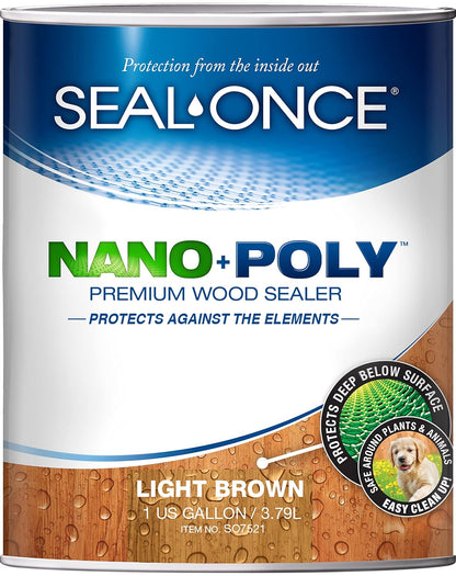 NANO+POLY Premium Wood Sealer In Clear and Ready Mixed Colors