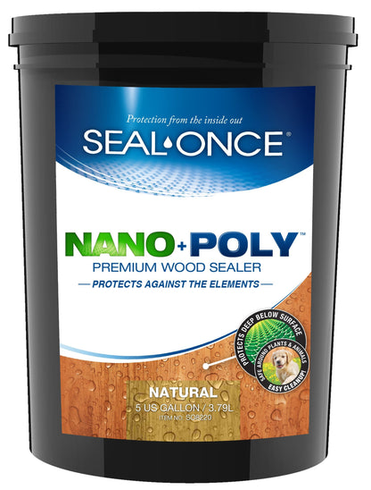 NANO+POLY Premium Wood Sealer In Clear and Ready Mixed Colors